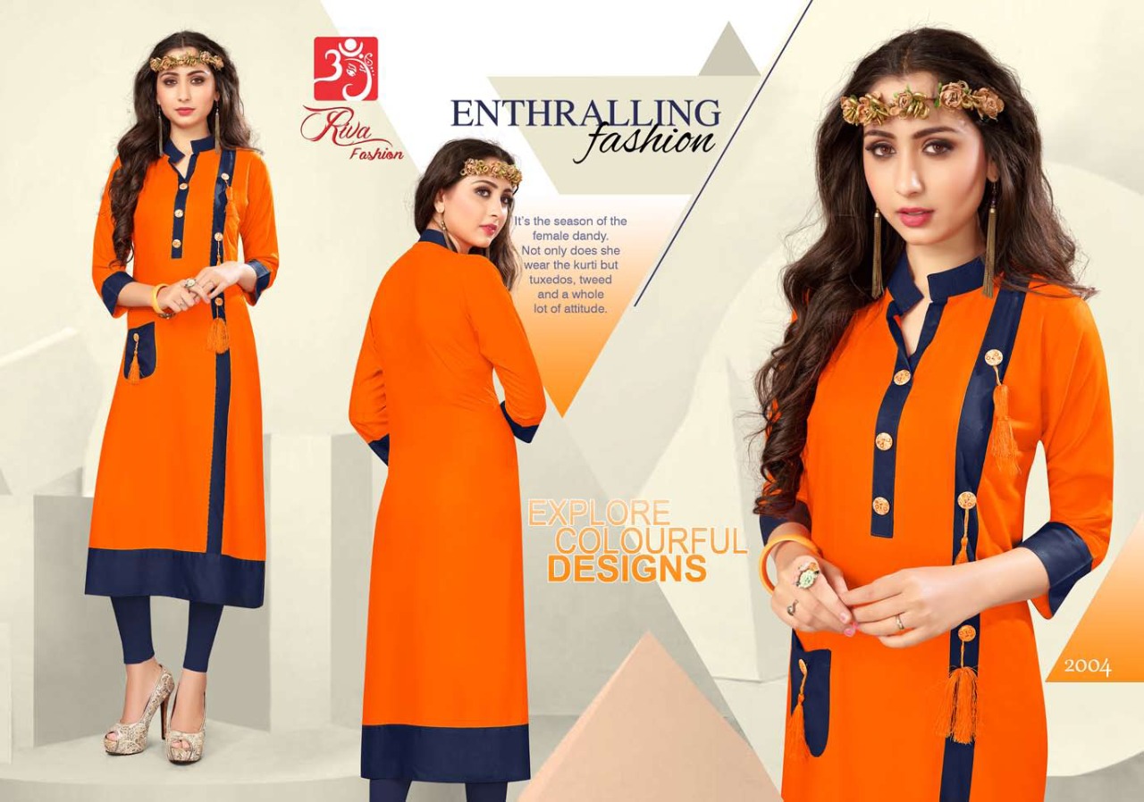 Mishree Vol-12 By Riva Fashion 2001 To 2012 Series Stylish Beautiful Colorful Fancy Casual Wear & Ethnic Wear Rayon/cotton Printed Kurtis At Wholesale Price