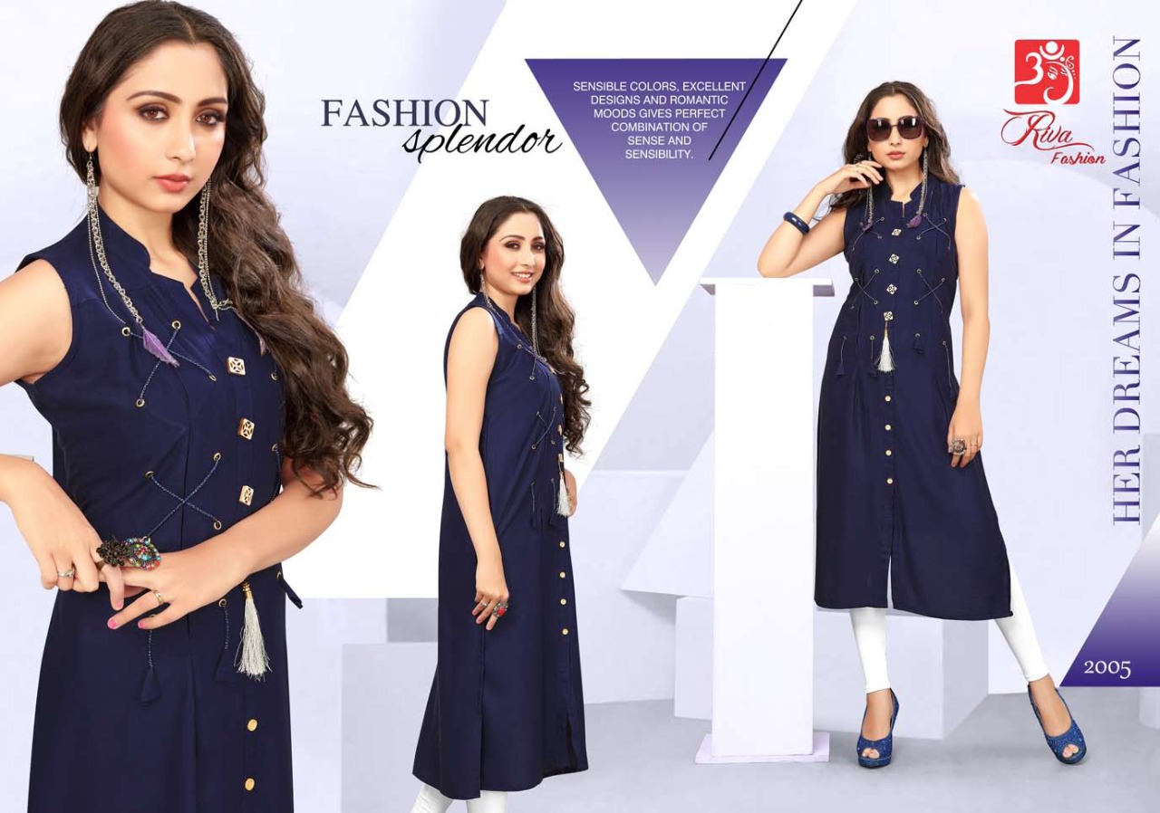 Mishree Vol-12 By Riva Fashion 2001 To 2012 Series Stylish Beautiful Colorful Fancy Casual Wear & Ethnic Wear Rayon/cotton Printed Kurtis At Wholesale Price