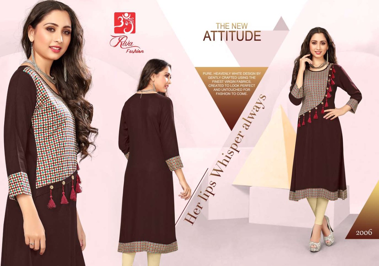 Mishree Vol-12 By Riva Fashion 2001 To 2012 Series Stylish Beautiful Colorful Fancy Casual Wear & Ethnic Wear Rayon/cotton Printed Kurtis At Wholesale Price