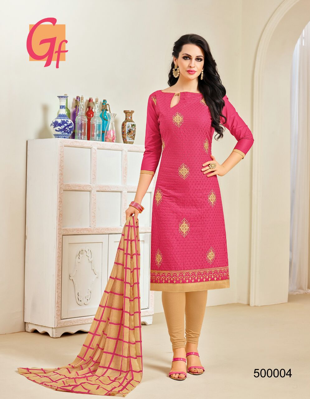 Monaco By Ganesh Fashion 500004 To 500016 Series Beautiful Stylish Fancy Colorful Party Wear & Ethnic Wear Cotton Embroidered Dresses At Wholesale Price