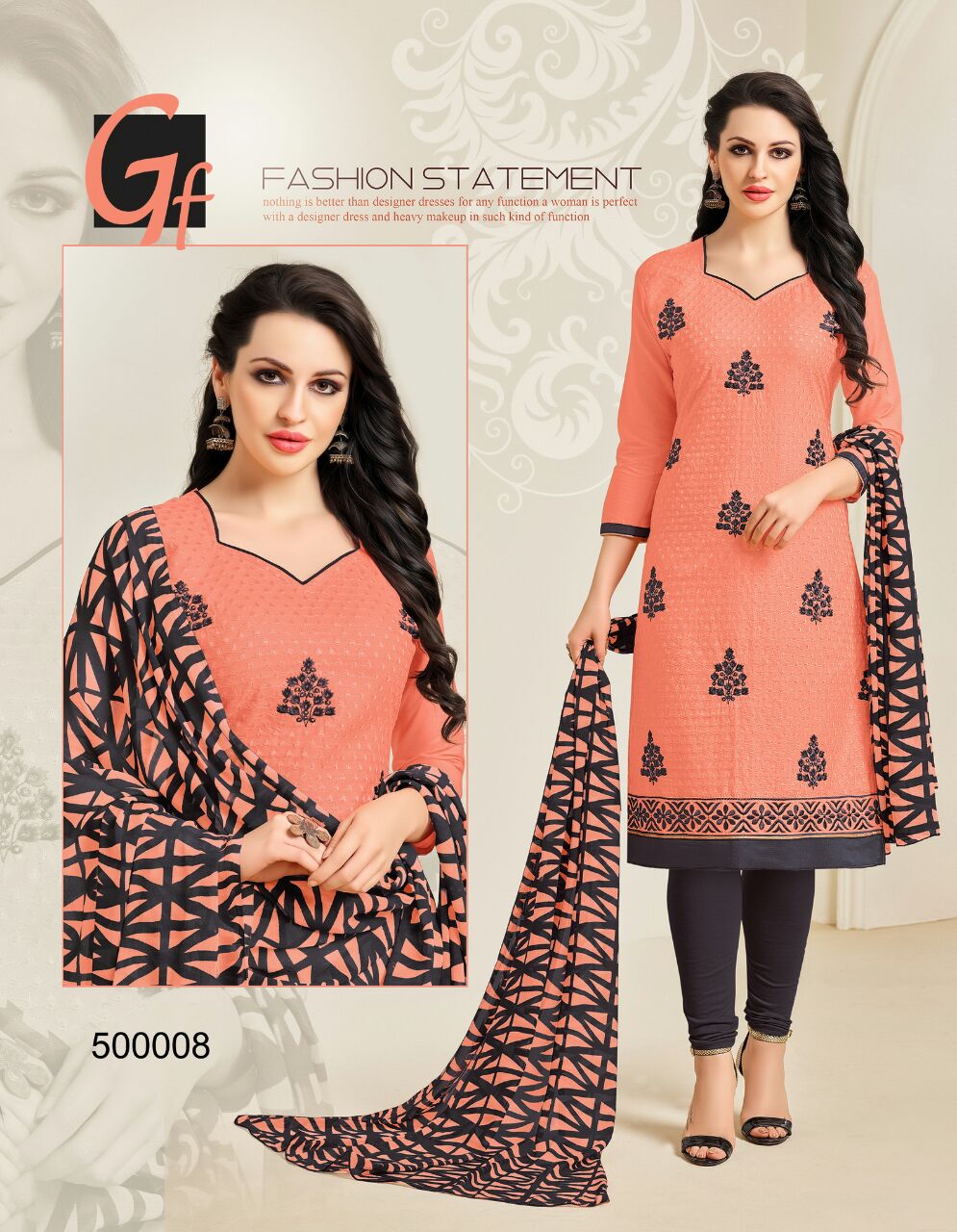Monaco By Ganesh Fashion 500004 To 500016 Series Beautiful Stylish Fancy Colorful Party Wear & Ethnic Wear Cotton Embroidered Dresses At Wholesale Price
