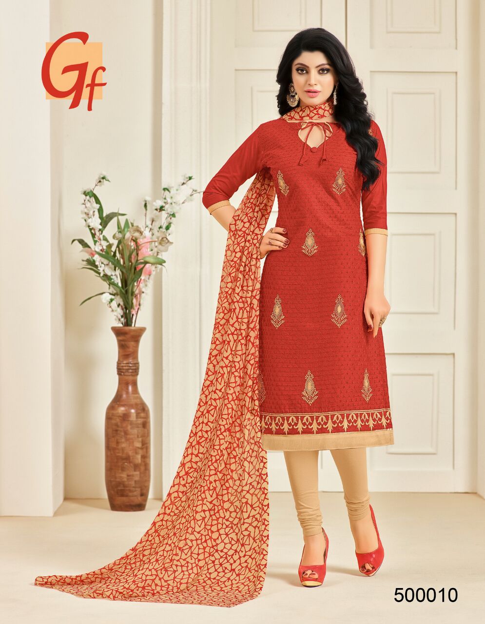 Monaco By Ganesh Fashion 500004 To 500016 Series Beautiful Stylish Fancy Colorful Party Wear & Ethnic Wear Cotton Embroidered Dresses At Wholesale Price