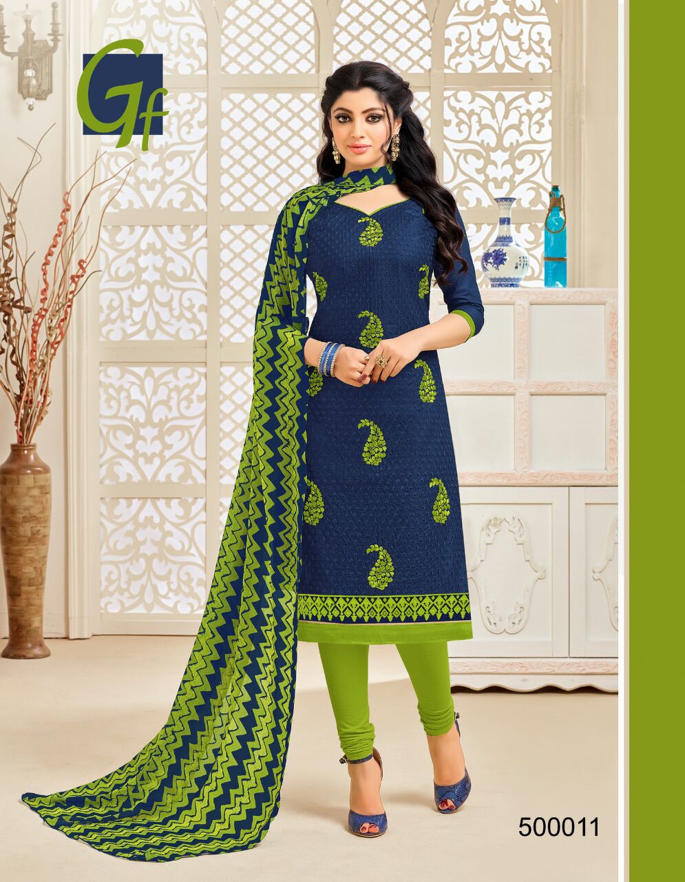 Monaco By Ganesh Fashion 500004 To 500016 Series Beautiful Stylish Fancy Colorful Party Wear & Ethnic Wear Cotton Embroidered Dresses At Wholesale Price