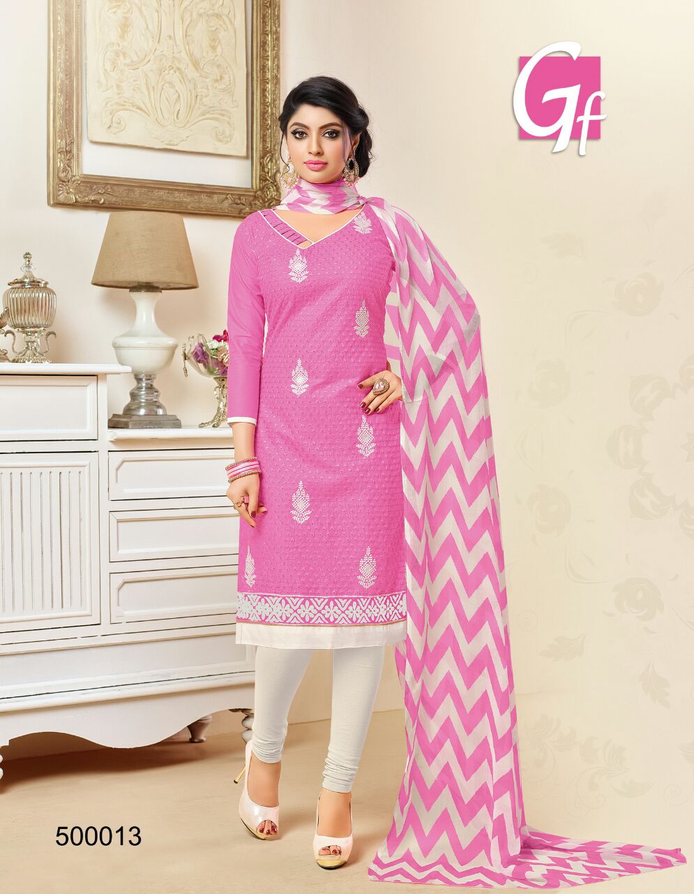 Monaco By Ganesh Fashion 500004 To 500016 Series Beautiful Stylish Fancy Colorful Party Wear & Ethnic Wear Cotton Embroidered Dresses At Wholesale Price