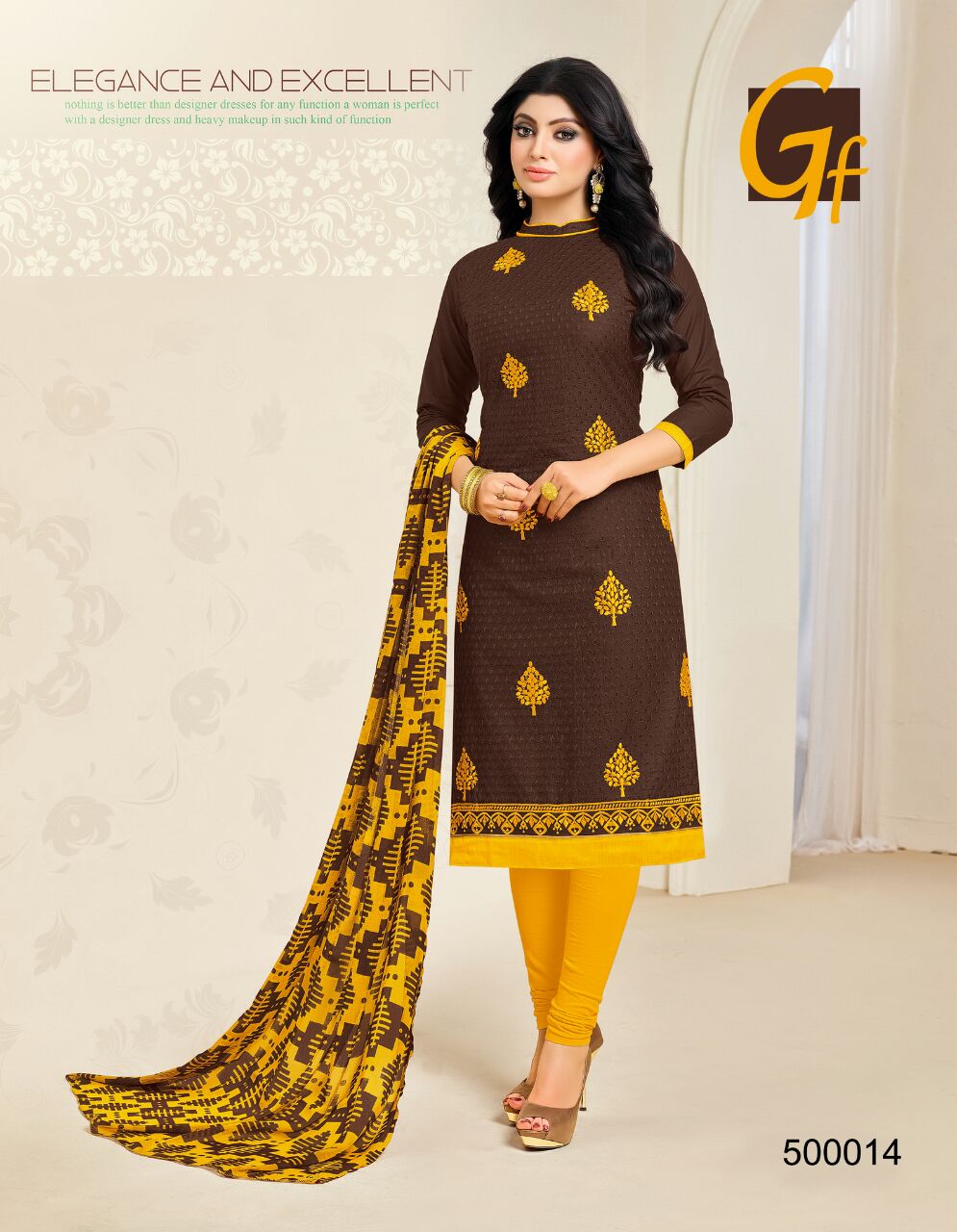 Monaco By Ganesh Fashion 500004 To 500016 Series Beautiful Stylish Fancy Colorful Party Wear & Ethnic Wear Cotton Embroidered Dresses At Wholesale Price