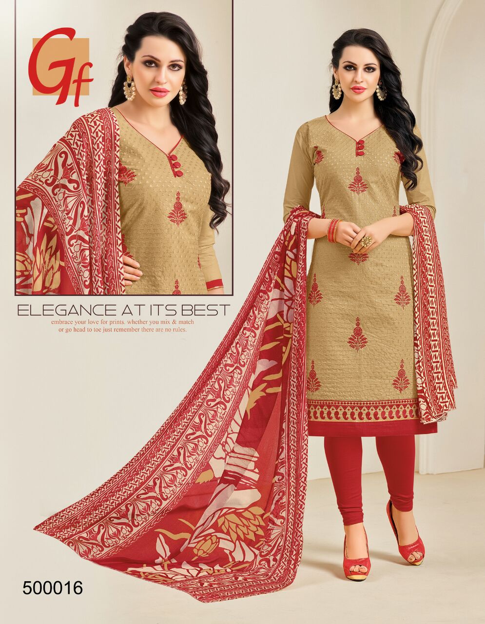 Monaco By Ganesh Fashion 500004 To 500016 Series Beautiful Stylish Fancy Colorful Party Wear & Ethnic Wear Cotton Embroidered Dresses At Wholesale Price