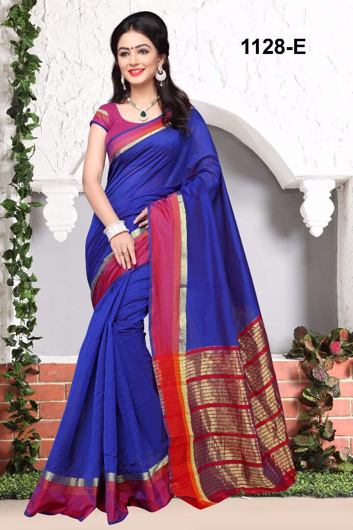 Monica Cotton Silk 1128 Series By Np Sarees Beautiful Colorful Stylish Fancy Pretty Party Wear Occasional Wear Casual Wear Printed Cotton Sarees At Wholesale Price
