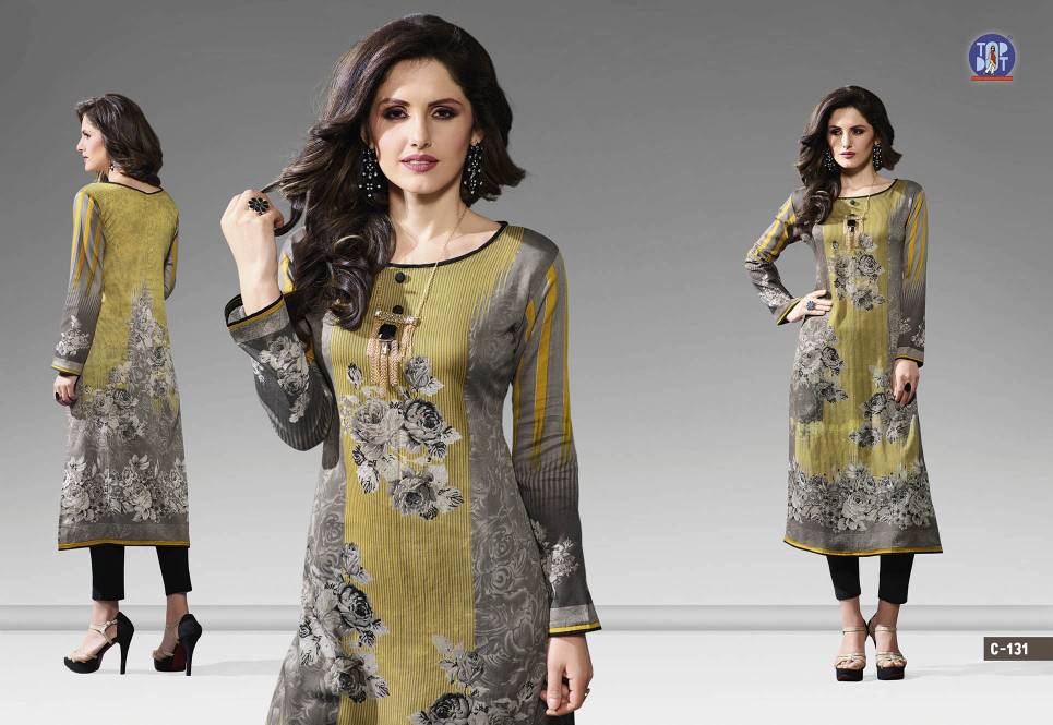 Motif-2 131 To 146 Series By Top-dot Beautiful Colorful Stylish Fancy Pretty Party Wear Casual Wear Occasional Wear Printed Kurti At Wholesale Price