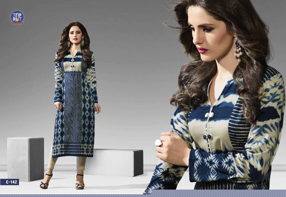 Motif-2 131 To 146 Series By Top-dot Beautiful Colorful Stylish Fancy Pretty Party Wear Casual Wear Occasional Wear Printed Kurti At Wholesale Price