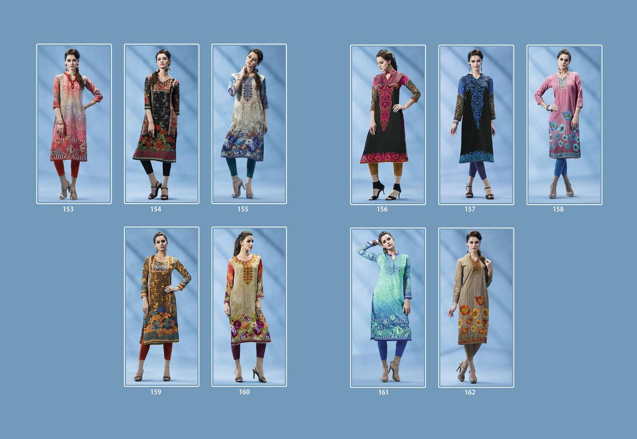 Motif Vol-4 By Top-dot 153 To 162 Series Beautiful Stylish Colorful Fancy Casual Wear & Ethnic Wear French Crepe Printed Kurtis At Wholesale Price