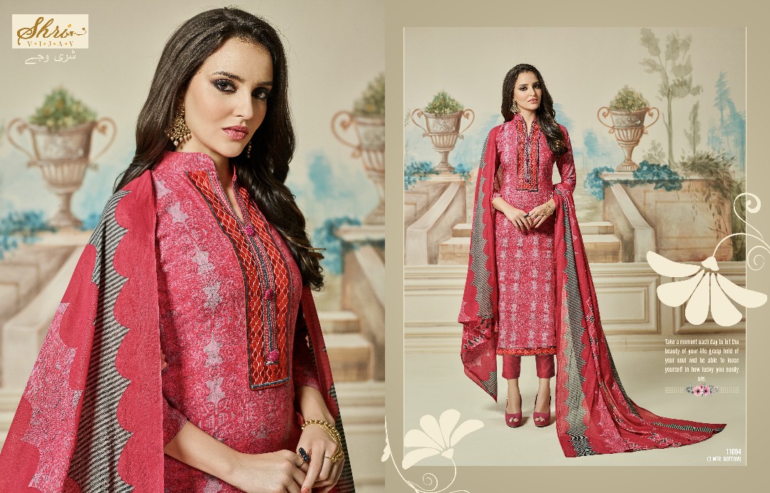 Mumtaj By Shri Vijay 11001 To 11008 Series Stylish Beautiful Colorful Fancy Party Wear & Casual Wear Cambric Cotton Embroidered Dresses At Wholesale Price