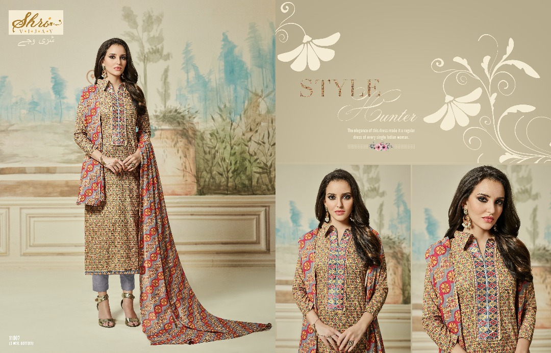Mumtaj By Shri Vijay 11001 To 11008 Series Stylish Beautiful Colorful Fancy Party Wear & Casual Wear Cambric Cotton Embroidered Dresses At Wholesale Price