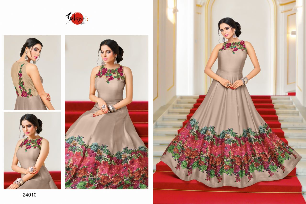 Myra Vol-3 By Suhati Fab 24003 To 24011 Series Designer Stylish Colorful Fancy Beautiful Party Wear & Ethnic Wear Heavy Muslin & Satin Silk Printed & Embroidered Kurtis At Wholesale Price