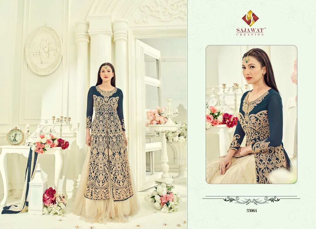 Nagin-7 33061 Series By Sajawat Creation Beautiful Embroidered Stylish Colorful Fancy Pretty Party Wear Occasional Wear Casual Wear Dresses At Wholesale Price