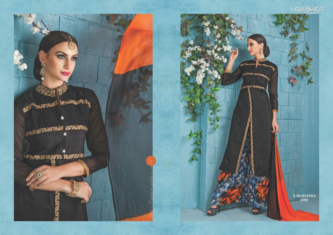 Nakshatra By Khushika 5901 To 5908 Series Designer Pakistani Suits Colorful Beautiful Stylish Fancy Party Wear & Ethnic Wear Silk Dresses At Wholesale Price