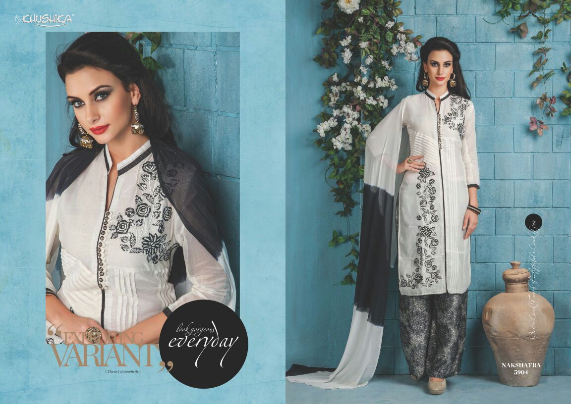 Nakshatra By Khushika 5901 To 5908 Series Designer Pakistani Suits Colorful Beautiful Stylish Fancy Party Wear & Ethnic Wear Silk Dresses At Wholesale Price