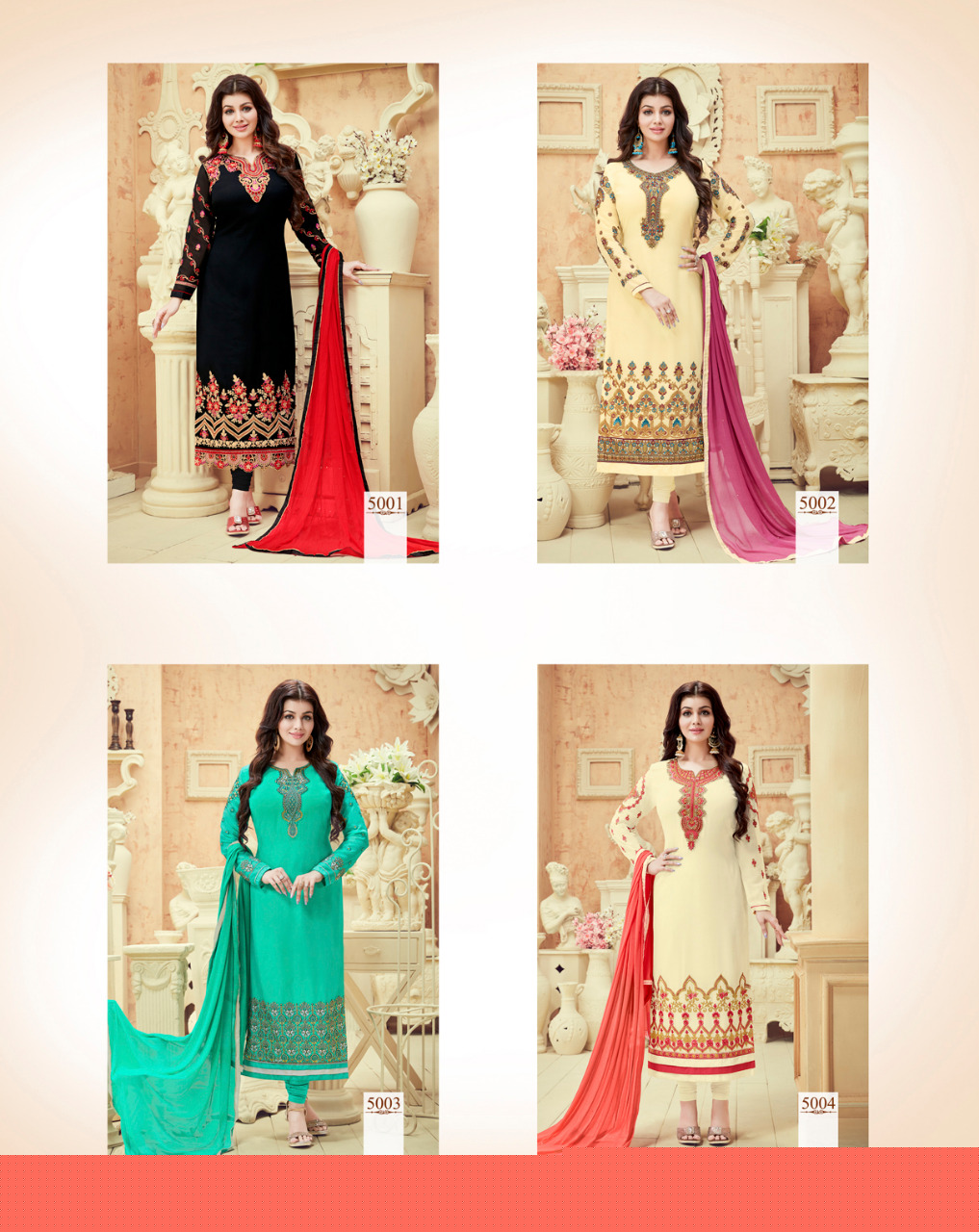 Nakshatra Vol-5 By Antique Creation 5001 To 5008 Series Indian Beautiful Colorful Wedding Collection Occasional Wear & Party Wear Georgette Dresses At Wholesale Price