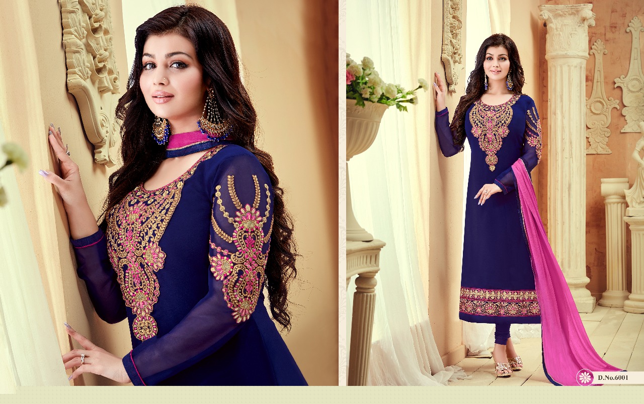 Nakshatra Vol-6 By Antique Creation 6001 To 6008 Series Indian Designer Suits Bollywood Ethnic Wear With Embroidered Work Colorful Stylish Fancy Party Wear & Occasional Wear Georgette Dresses At Wholesale Price