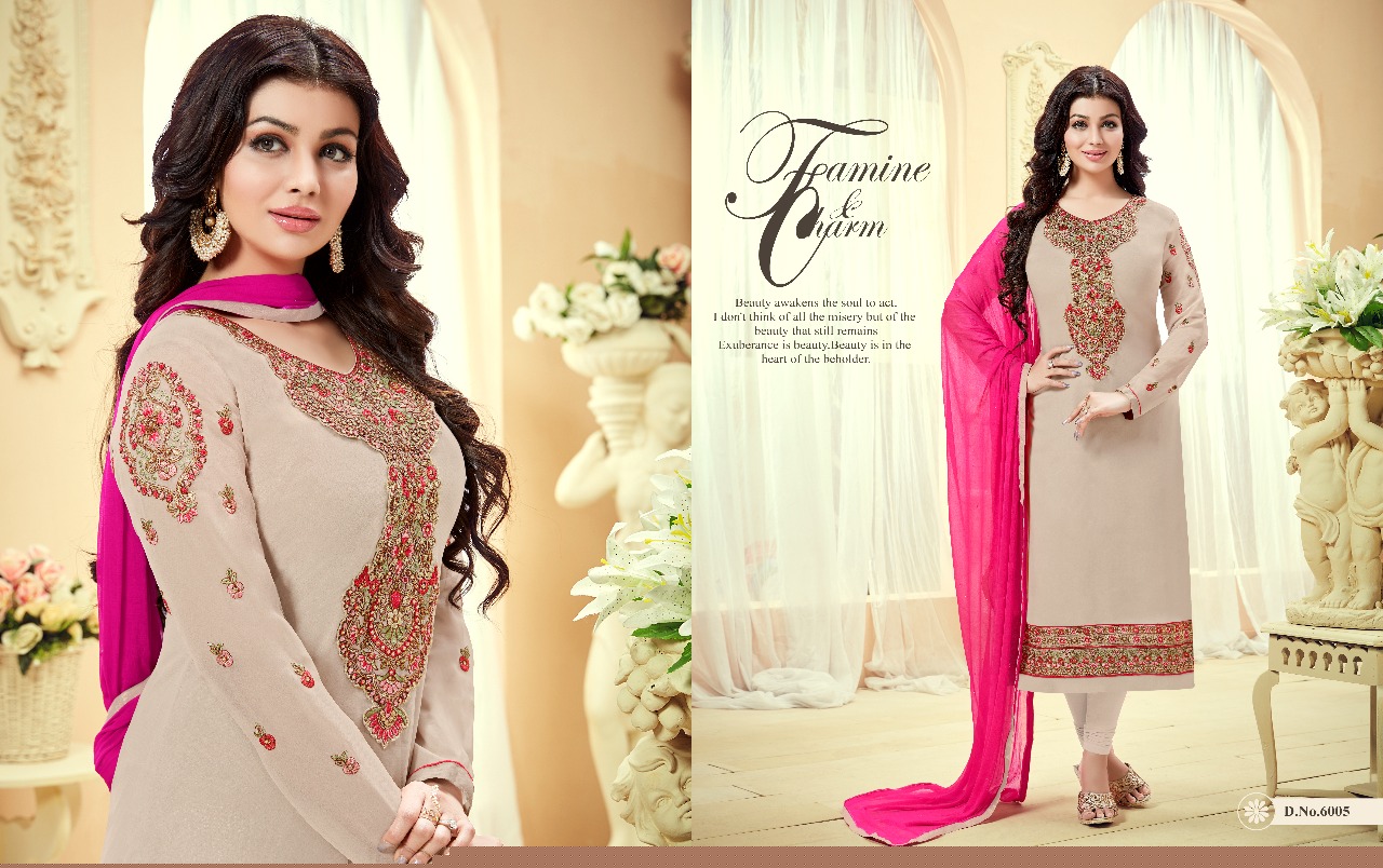 Nakshatra Vol-6 By Antique Creation 6001 To 6008 Series Indian Designer Suits Bollywood Ethnic Wear With Embroidered Work Colorful Stylish Fancy Party Wear & Occasional Wear Georgette Dresses At Wholesale Price