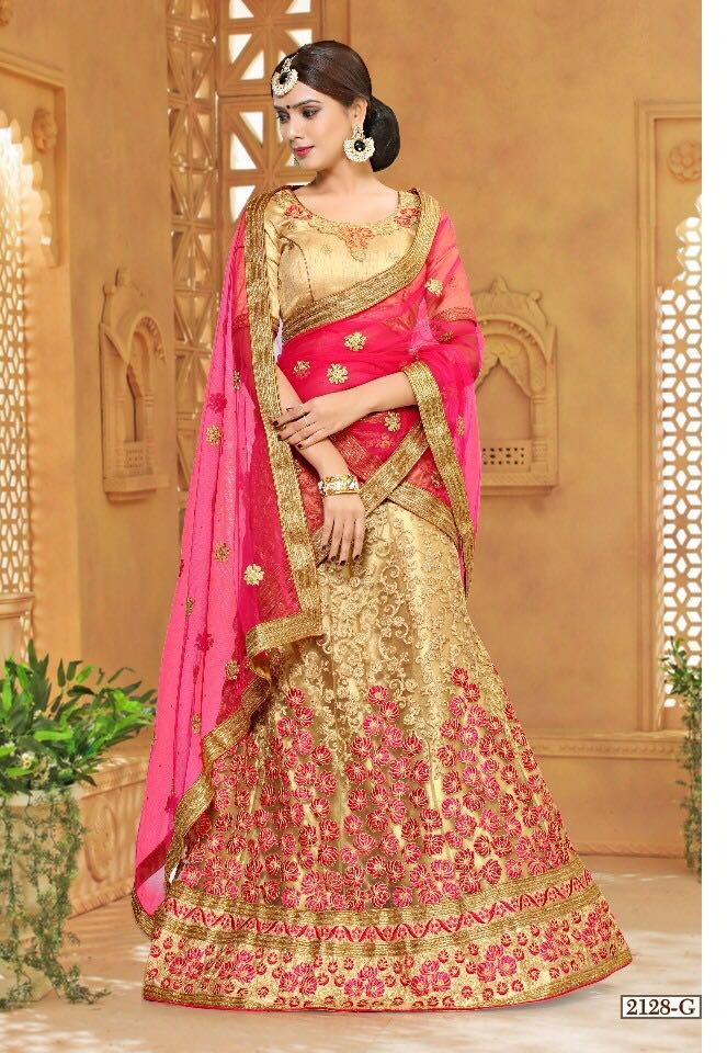 Nandana By Gajiwala 2128-e To 6993-e Series Indian Designer Beautiful Colorful Wedding Collection Party Wear & Occasional Wear Net Embroidered Lehengas At Wholesale Price