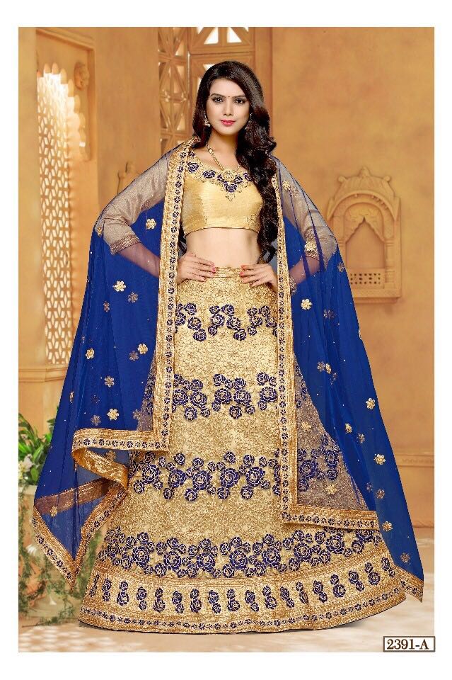 Nandana By Gajiwala 2128-e To 6993-e Series Indian Designer Beautiful Colorful Wedding Collection Party Wear & Occasional Wear Net Embroidered Lehengas At Wholesale Price