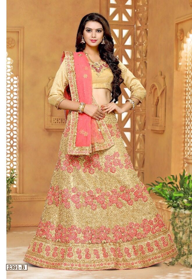 Nandana By Gajiwala 2128-e To 6993-e Series Indian Designer Beautiful Colorful Wedding Collection Party Wear & Occasional Wear Net Embroidered Lehengas At Wholesale Price