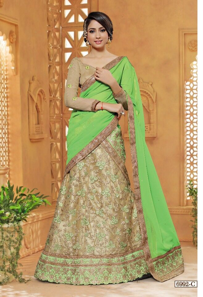 Nandana By Gajiwala 2128-e To 6993-e Series Indian Designer Beautiful Colorful Wedding Collection Party Wear & Occasional Wear Net Embroidered Lehengas At Wholesale Price