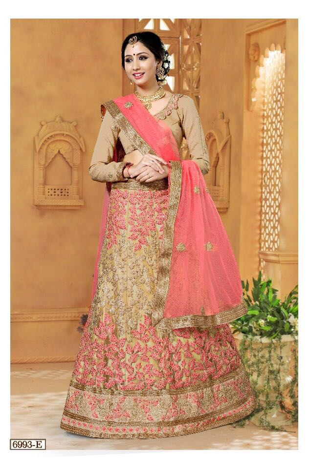 Nandana By Gajiwala 2128-e To 6993-e Series Indian Designer Beautiful Colorful Wedding Collection Party Wear & Occasional Wear Net Embroidered Lehengas At Wholesale Price