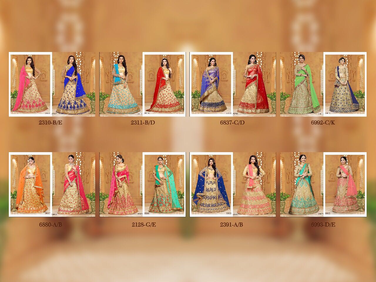 Nandana By Gajiwala 2128-e To 6993-e Series Indian Designer Beautiful Colorful Wedding Collection Party Wear & Occasional Wear Net Embroidered Lehengas At Wholesale Price