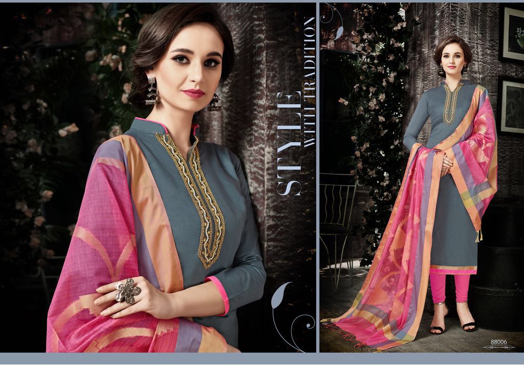 Naysa By Assian Art 88001 To 88010 Series Beautiful Stylish Colorful Fancy Party Wear & Ethnic Wear Glace Satin Dresses At Wholesale Price