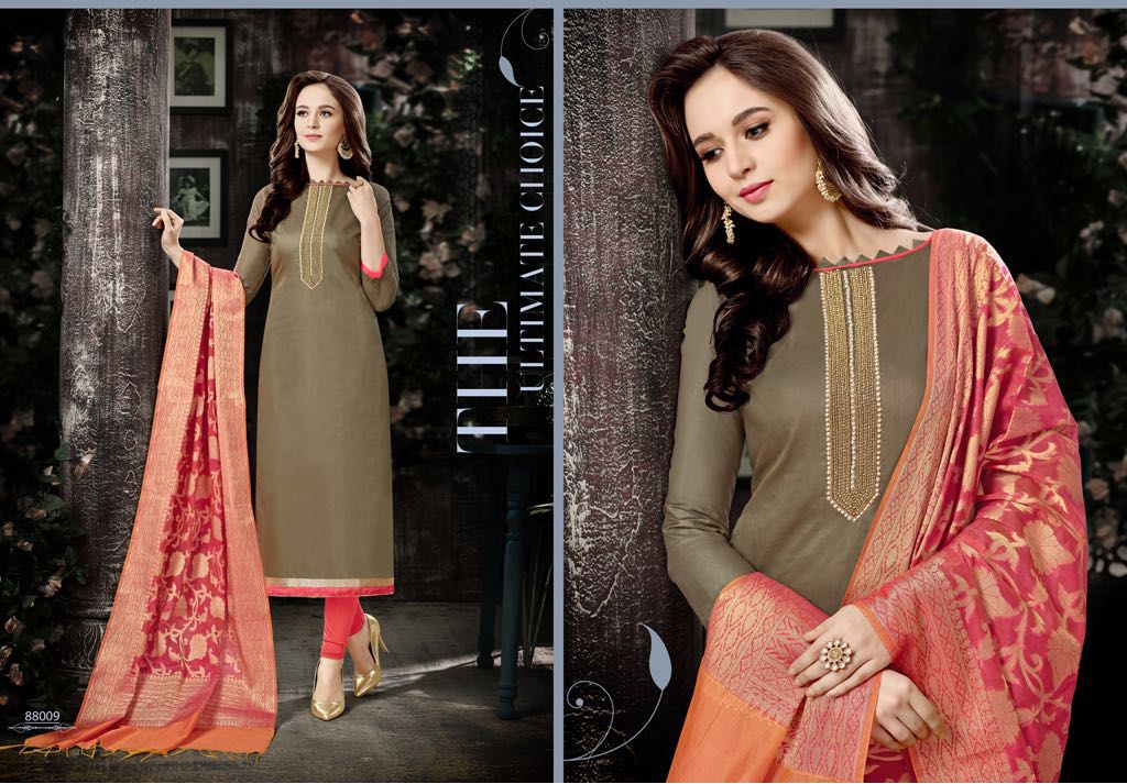 Naysa By Assian Art 88001 To 88010 Series Beautiful Stylish Colorful Fancy Party Wear & Ethnic Wear Glace Satin Dresses At Wholesale Price