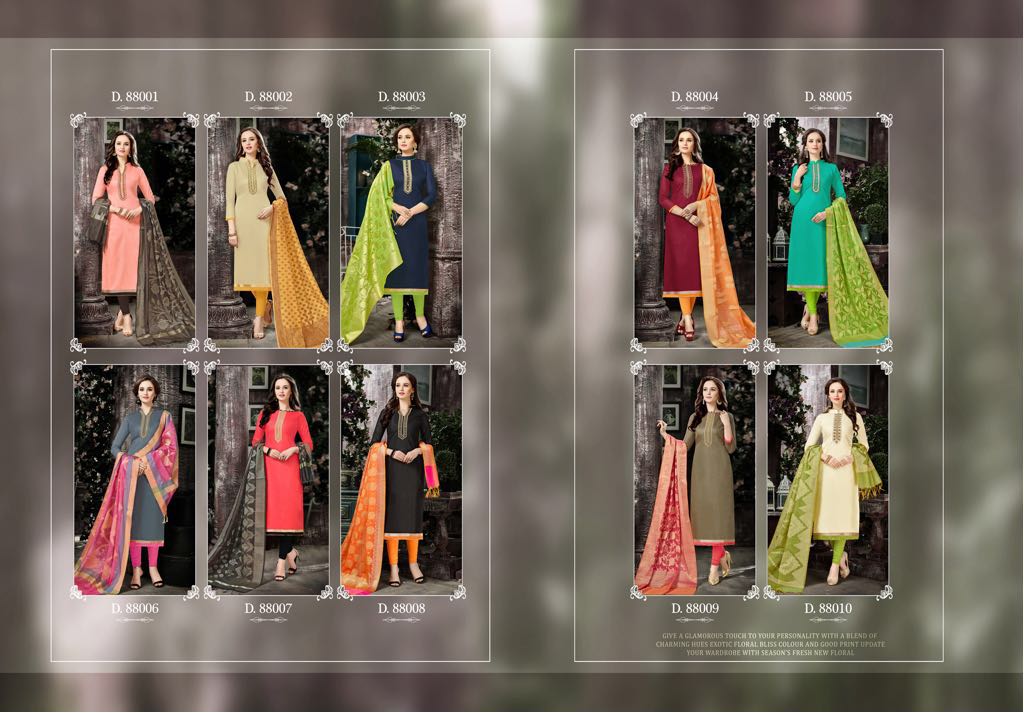 Naysa By Assian Art 88001 To 88010 Series Beautiful Stylish Colorful Fancy Party Wear & Ethnic Wear Glace Satin Dresses At Wholesale Price