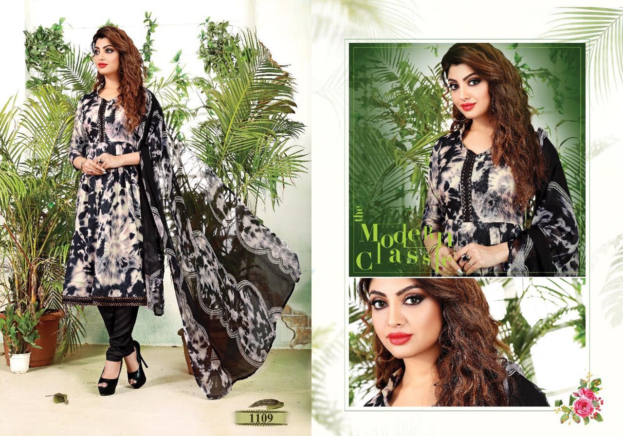 Naziya Vol-2 By Mag 1104 To 1113 Series Beautiful Stylish Colorful Ethnic Wear & Casual Wear Glace Cotton Dresses At Wholesale Price
