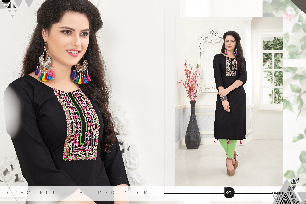 Noor By Veera Tex 1701 To 1710 Series Beautiful Colorful Stylish Fancy Casual Wear & Ethnic Wear Rayon Embroidered Kurtis At Wholesale Price