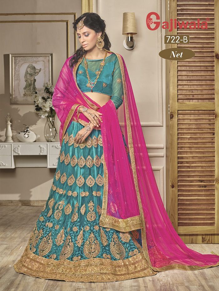 Pankhudi By Gajiwala Indian Traditional Wear Beautiful Colorful Wedding Collection Occasional Wear Net Embroidered Lehengas At Wholesale Price