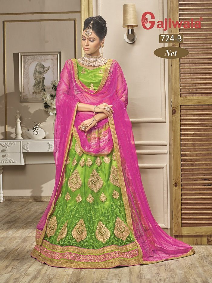 Pankhudi By Gajiwala Indian Traditional Wear Beautiful Colorful Wedding Collection Occasional Wear Net Embroidered Lehengas At Wholesale Price
