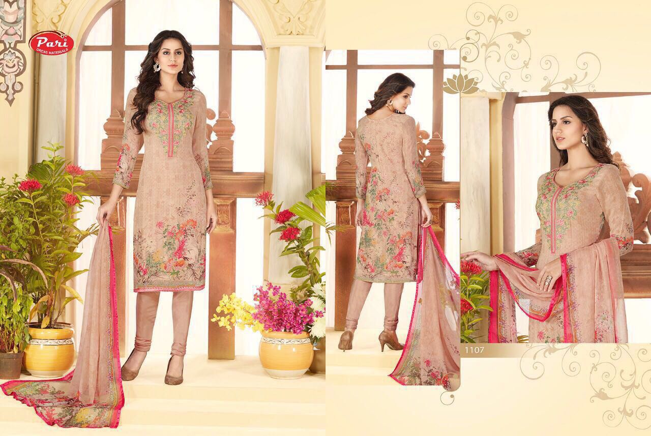 Pari 1100 Series By Pari Fashion 1101 To 1109 Series Beautiful Pakistani Suits With Embroidered Work & Digital Print Occasional Wear Pure Georgette Dresses At Wholesale Price