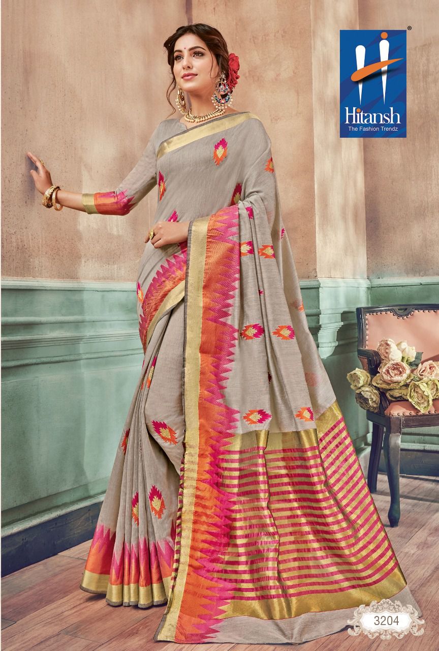 Pashmina Vol-1 By Hitansh 3201 To 3210 Series Designer Colorful Beautiful Traditional Wear & Occasional Wear Fancy Work Sarees At Wholesale Price