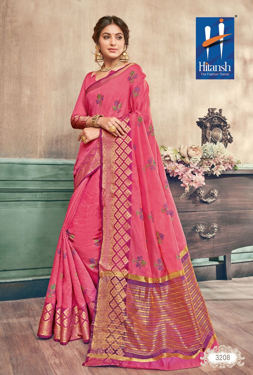 Pashmina Vol-1 By Hitansh 3201 To 3210 Series Designer Colorful Beautiful Traditional Wear & Occasional Wear Fancy Work Sarees At Wholesale Price