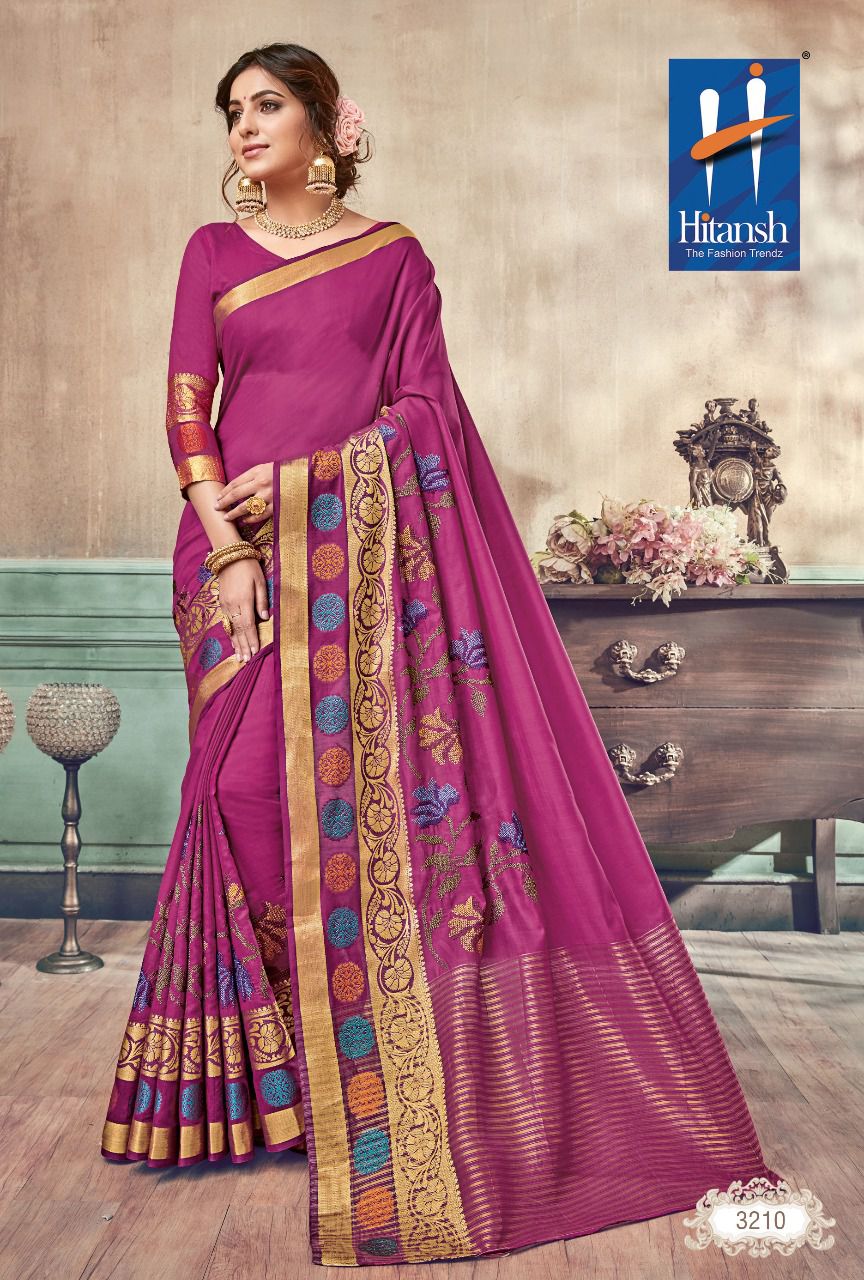 Pashmina Vol-1 By Hitansh 3201 To 3210 Series Designer Colorful Beautiful Traditional Wear & Occasional Wear Fancy Work Sarees At Wholesale Price