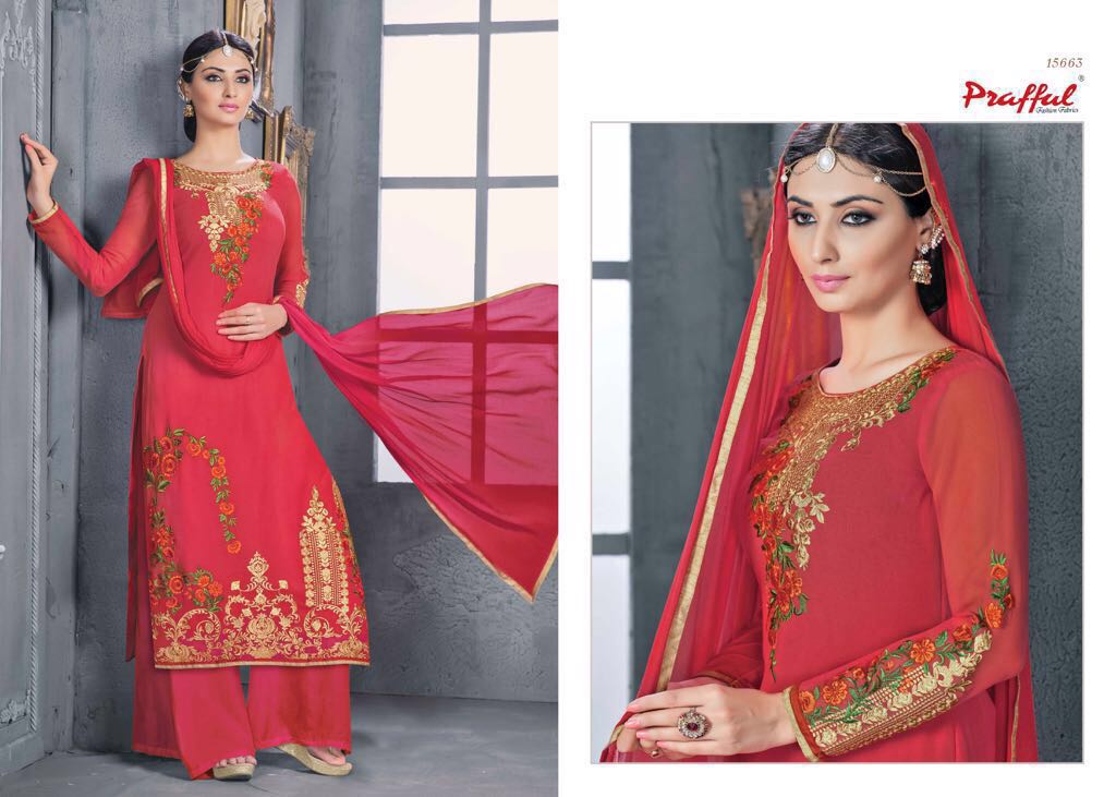 Patangaa By Prafful 15661 To 15672 Series Designer Pakistani Suits With Embroidery Work Colorful Party Wear & Occasional Wear Georgette Dresses At Wholesale Price