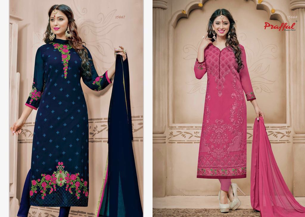 Patangaa By Prafful 15661 To 15672 Series Designer Pakistani Suits With Embroidery Work Colorful Party Wear & Occasional Wear Georgette Dresses At Wholesale Price