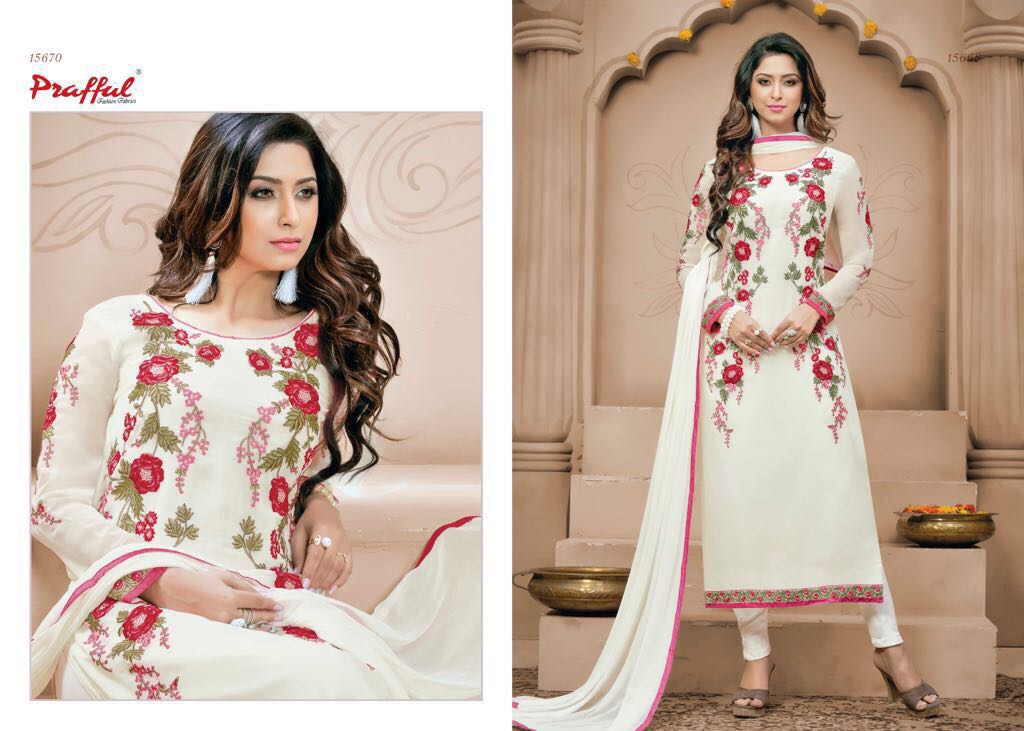 Patangaa By Prafful 15661 To 15672 Series Designer Pakistani Suits With Embroidery Work Colorful Party Wear & Occasional Wear Georgette Dresses At Wholesale Price