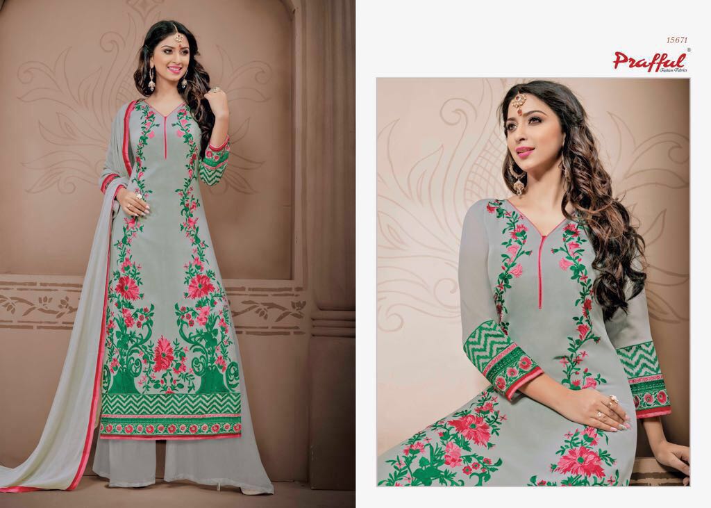 Patangaa By Prafful 15661 To 15672 Series Designer Pakistani Suits With Embroidery Work Colorful Party Wear & Occasional Wear Georgette Dresses At Wholesale Price