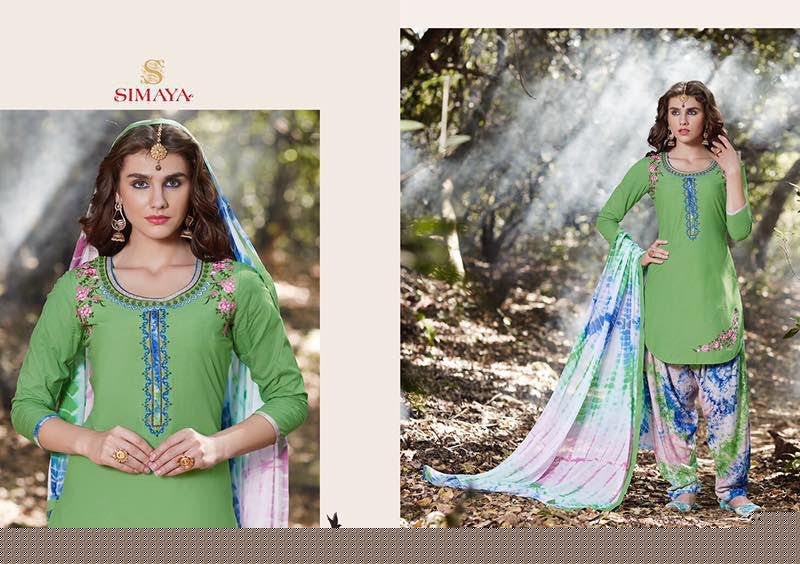 Patiala City 9001 To 9011 Series By Simaya Fashion Beautiful Embroidered Colorful Stylish Pretty Party Wear Casual Wear Occasional Wear Printed Cotton Patiala Dresses At Wholesale Price