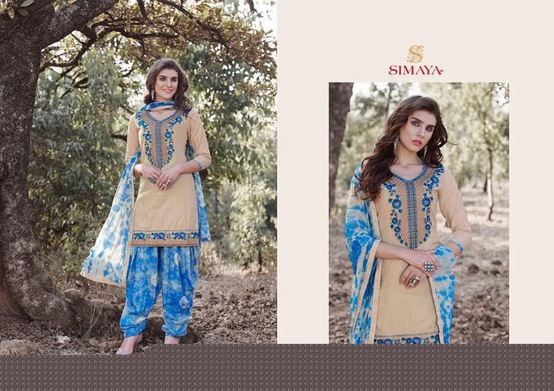 Patiala City 9001 To 9011 Series By Simaya Fashion Beautiful Embroidered Colorful Stylish Pretty Party Wear Casual Wear Occasional Wear Printed Cotton Patiala Dresses At Wholesale Price