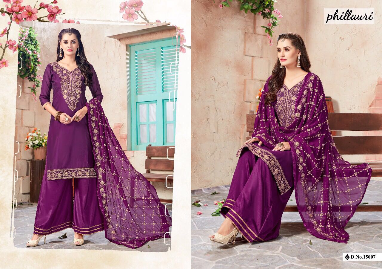 Phillauri Vol-3 Nx By Zikkra Designer Beautiful Colorful Collection Occasional Wear & Party Wear Chanderi Embroidered Dresses At Wholesale Price