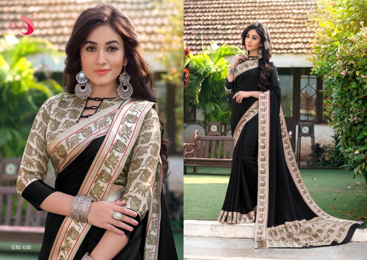 Pikasso By Silkvilla 4101 To 4111 Series Designer Beautiful Colorful Fancy Ethnic Wear & Party Wear Printed Jute Satin Border Sarees At Wholesale Price