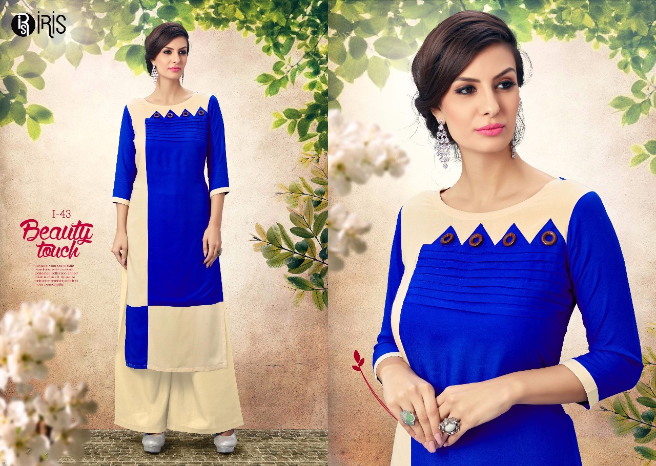 Plush By Iris 35 To 44 Series Stylish Beautiful Colorful Fancy Ethnic Wear & Casual Wear Rayon Cotton Printed Kurtis At Wholesale Price