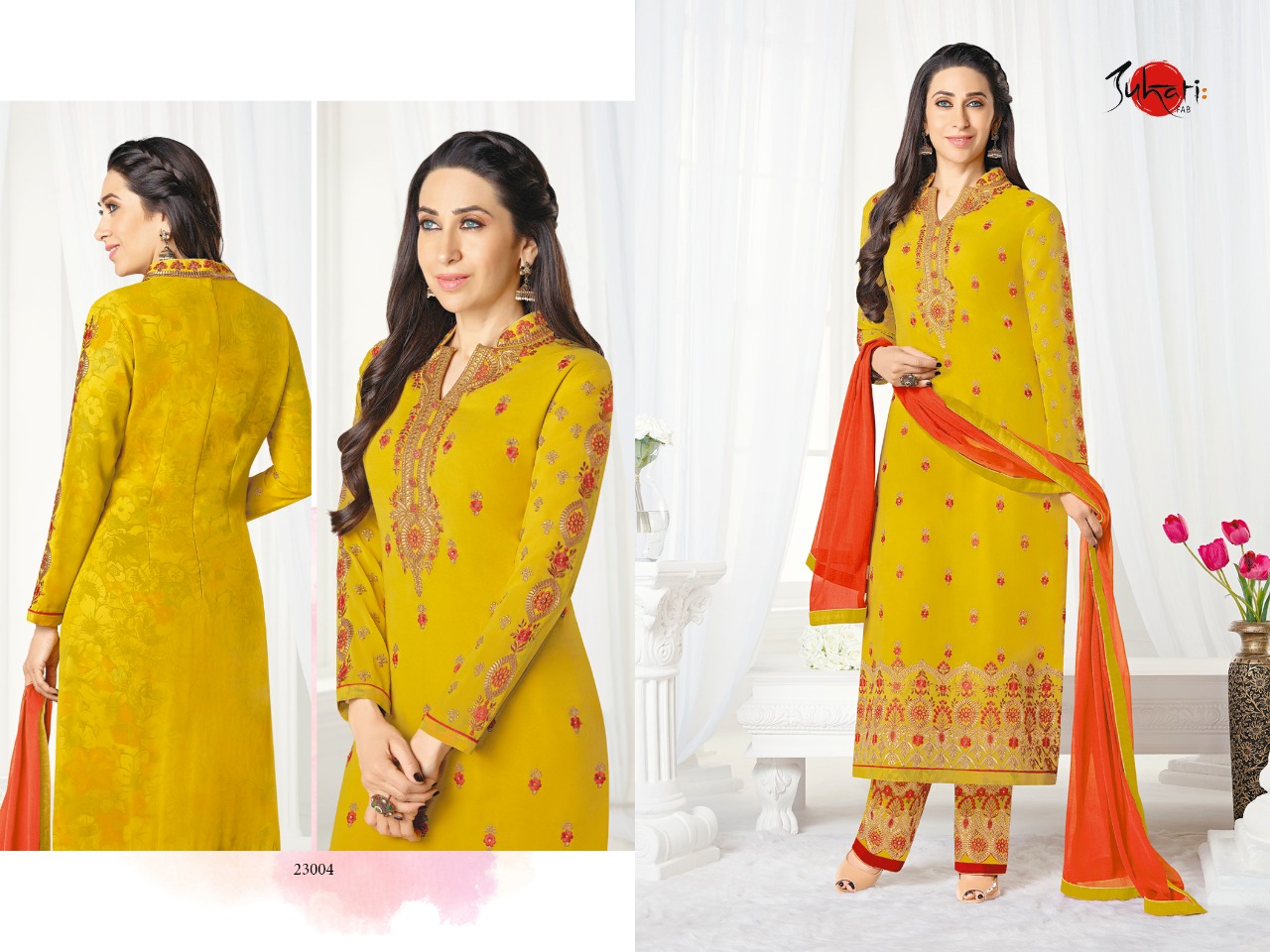 Preet By Suhati Fab 23004 To 23012 Series Designer Pakistani Suits Embroidered Beautiful Fancy Colorful Party Wear & Occasional Wear Faux Georgette Dresses At Wholesale Price
